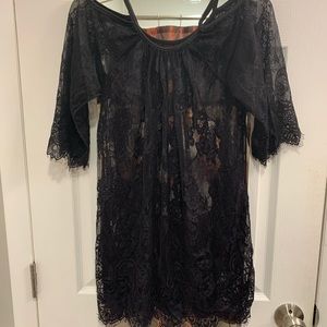 Sheer soft lace nightgown/cover-up